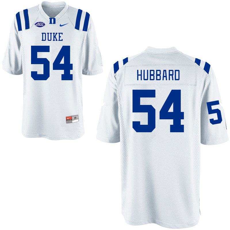 Men #54 Ethan Hubbard Duke Blue Devils College Football Jerseys Stitched Sale-White